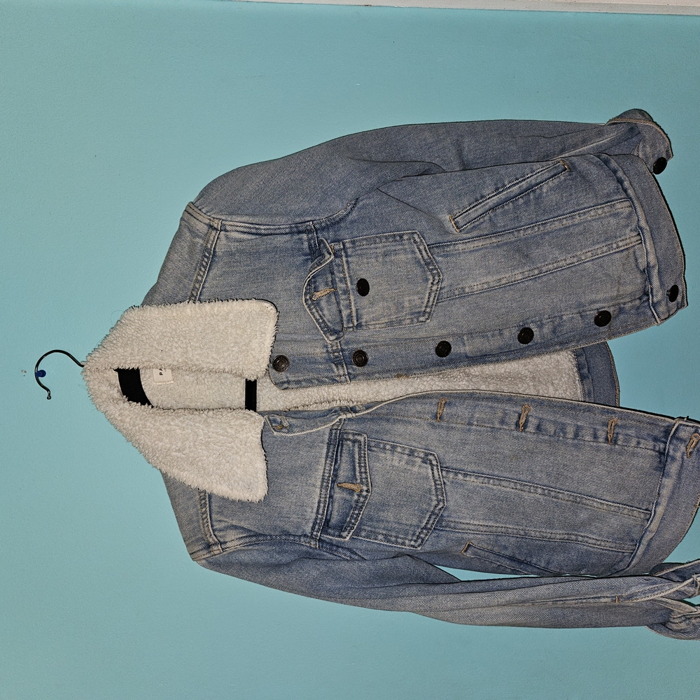 Pacsun Women's Blue White Serpa Jean Jacket